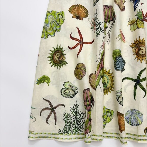 ALÉMAIS Sea Short-Sleeve Linen Midi Dress - Picture 7 of 16